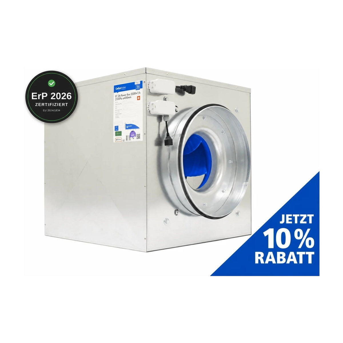Carbon Active EC PowerBox 18000 m³/h Ø710 400 V - Gro.w.LaB