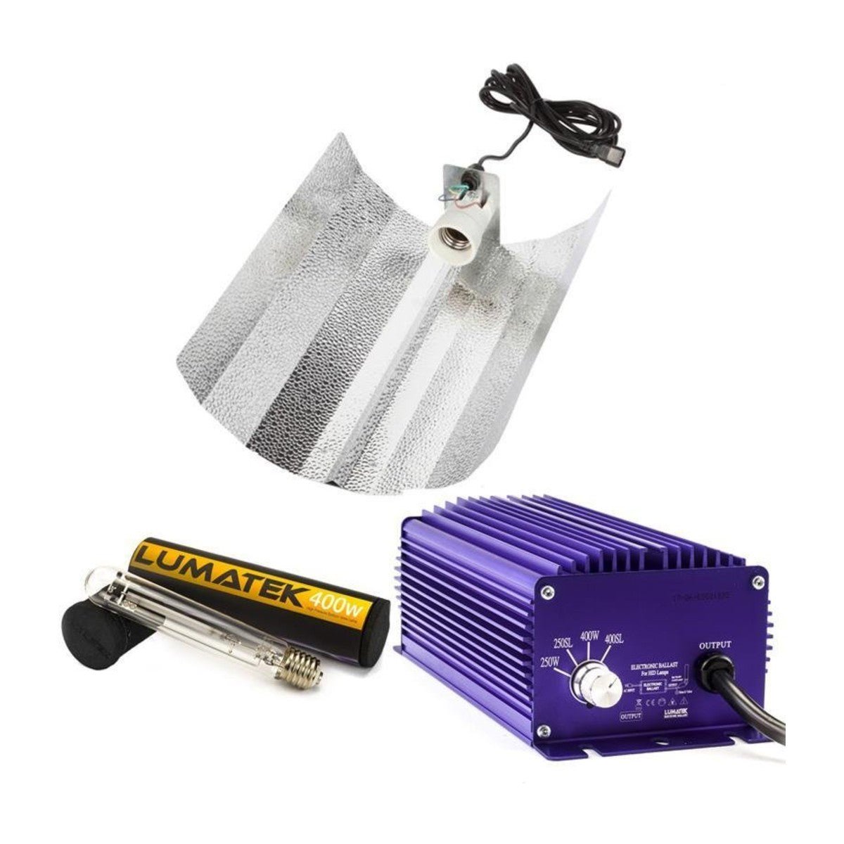 Lumatek Kit lampada per piante 400W con riflettore Euro - Gro.w.LaB